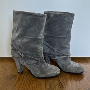 Enzo Angiolini Gray Suede Boots